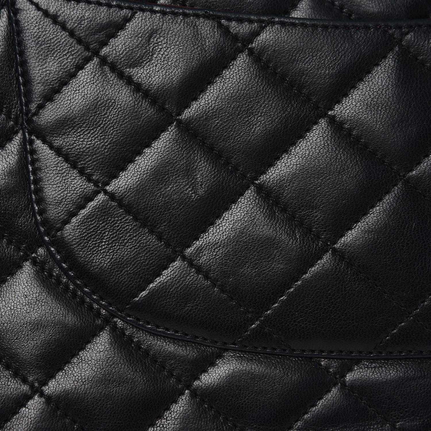 Chanel Lambskin Quilted Medium Double Flap Black 13 of 15