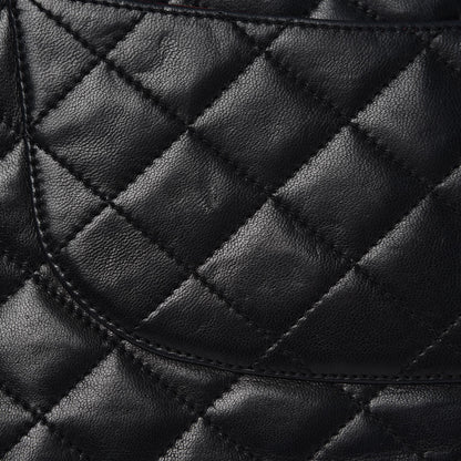 Chanel Lambskin Quilted Medium Double Flap Black 13 of 15