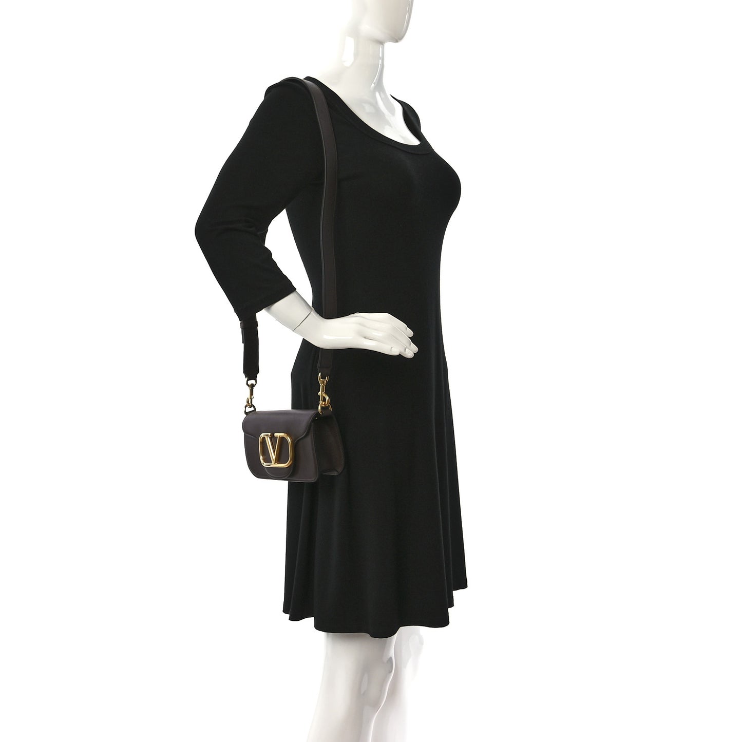 Smooth Calfskin Vlogo Mini Loco Crossbody Bag Fondant