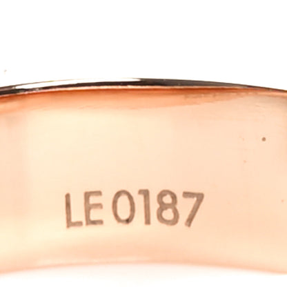 Louis Vuitton Brass Monogram Engraved Nanogram Ring M Pink Gold 4 of 6