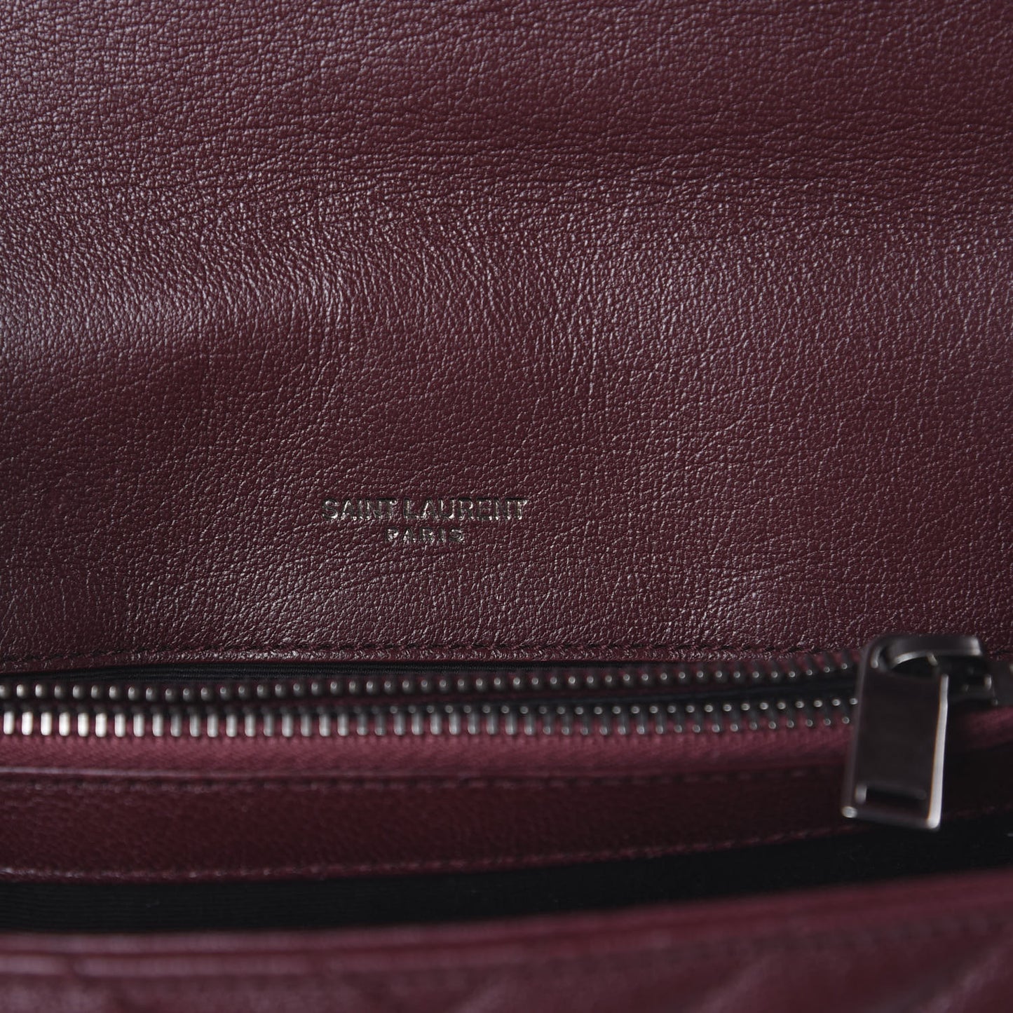 Sheepskin Matelasse Chevron Monogram Medium College Bag Rouge Legion