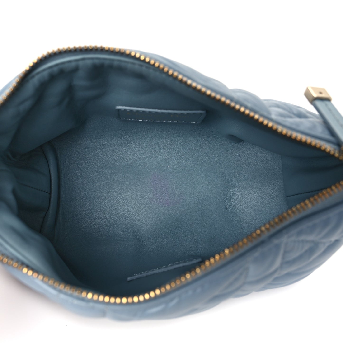 Calfskin Macrocannage Small Diortravel Nomad Pouch Bracing Blue