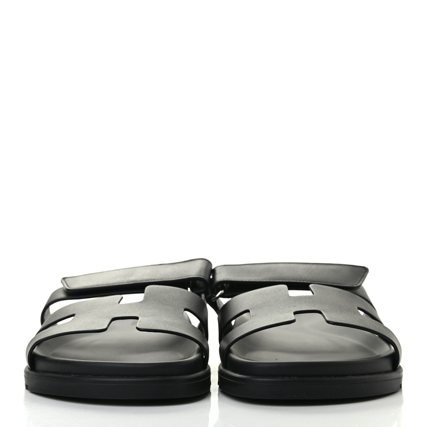 Hermes Calfskin Womens Chypre Sandals 41 Black 2 of 8