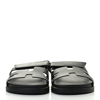 Hermes Calfskin Womens Chypre Sandals 41 Black 2 of 8