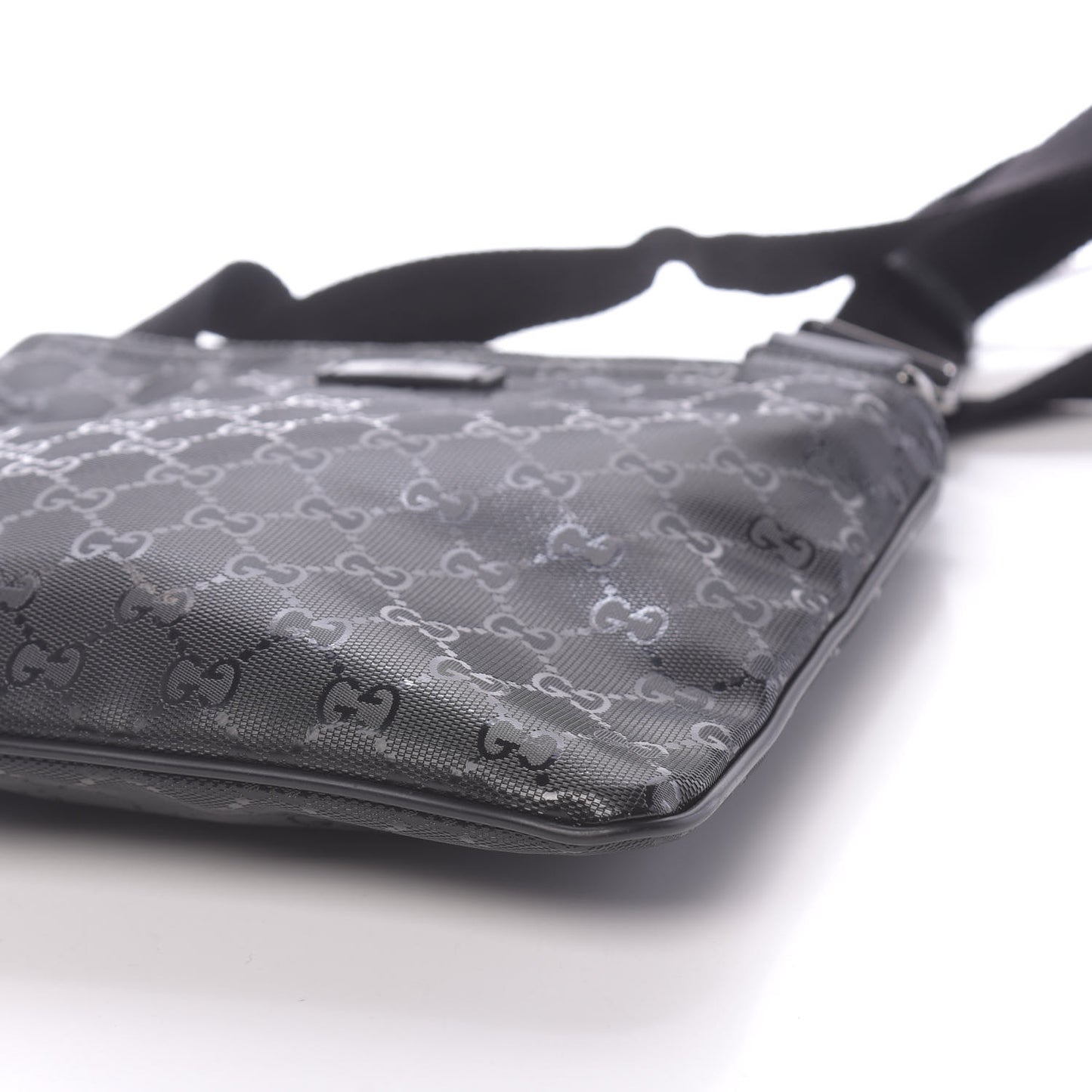 Imprime Monogram Small Flat Messenger Bag Black