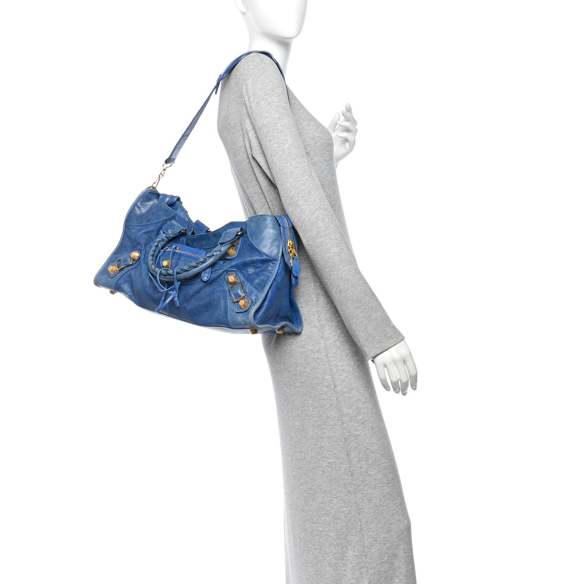 Balenciaga Agneau Giant 21 Gold Hardware Part Time Electric Bleu 2 of 11