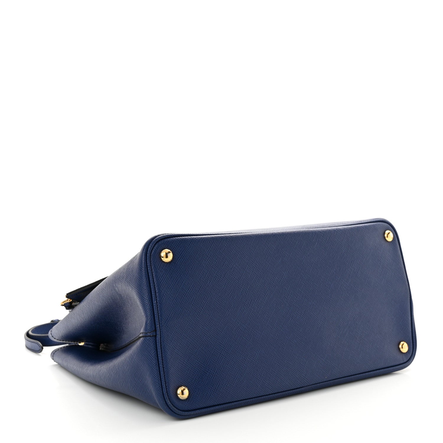 Prada Saffiano Cuir Large Double Bag Bleuette 4 of 13