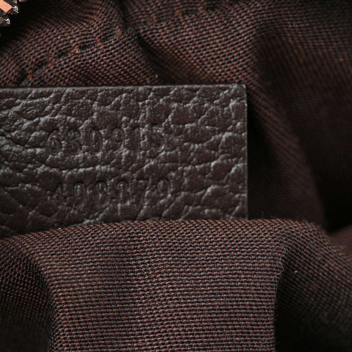 Monogram Dollar Calfskin Waist Pouch Beige Ebony Testa di Moro Marrone Scuro