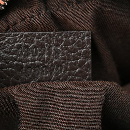 Gucci Monogram Dollar Calfskin Waist Pouch Beige Ebony Testa di Moro Marrone Scuro 6 of 9