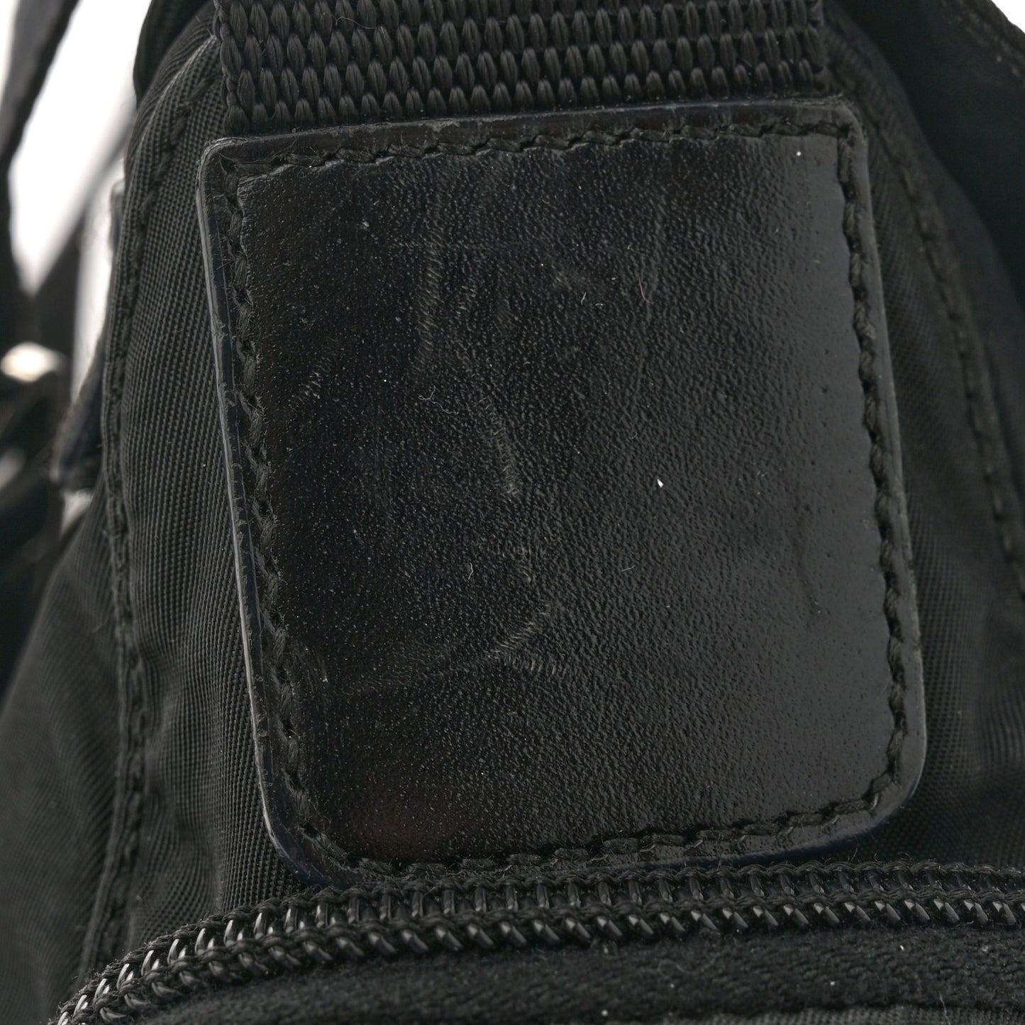 Nylon Vela Saffiano Single Buckle Messenger Shoulder Bag Black