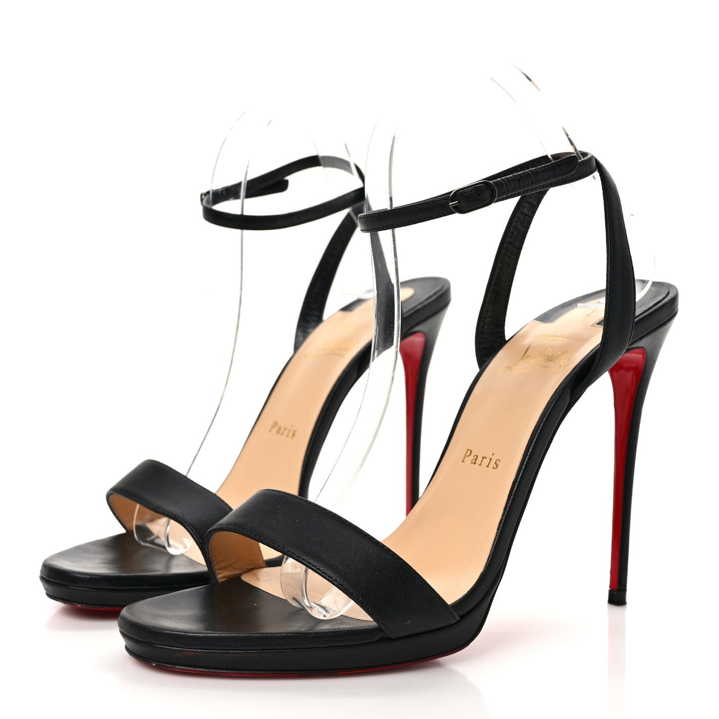 Nappa Loubi Queen 120 Pumps 41 Black