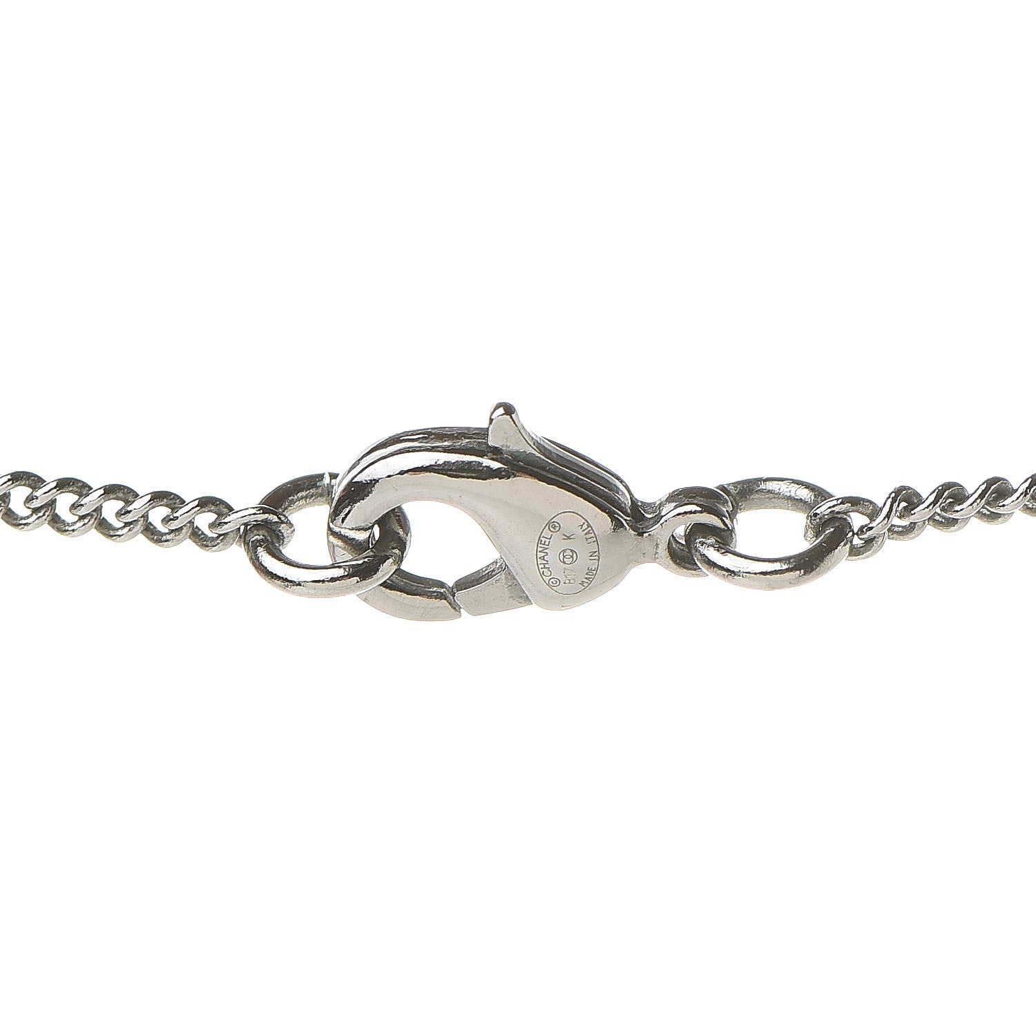 Chanel Ruthenium Crystal Star CC Necklace Iridescent Pink 5 of 5