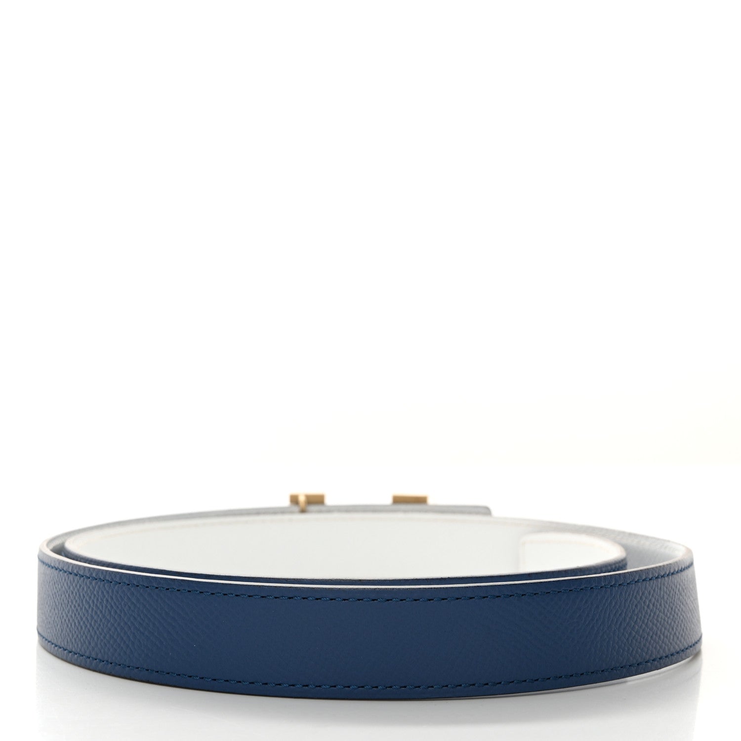 Hermes Epsom 24mm Mini Constance H Belt 85 34 Bleu Brighton White 3 of 7