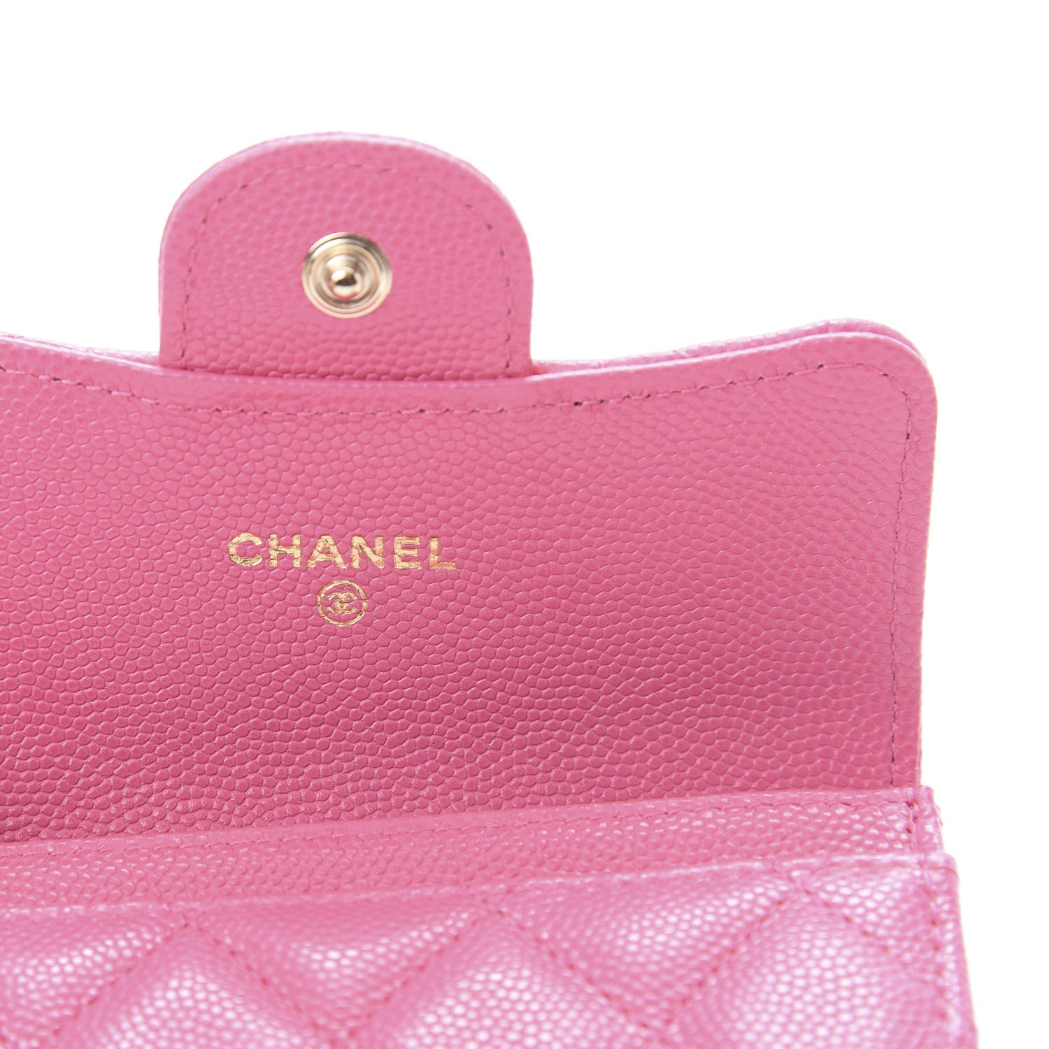 Chanel Caviar Quilted Flap Card Holder Wallet Pink 6 of 9