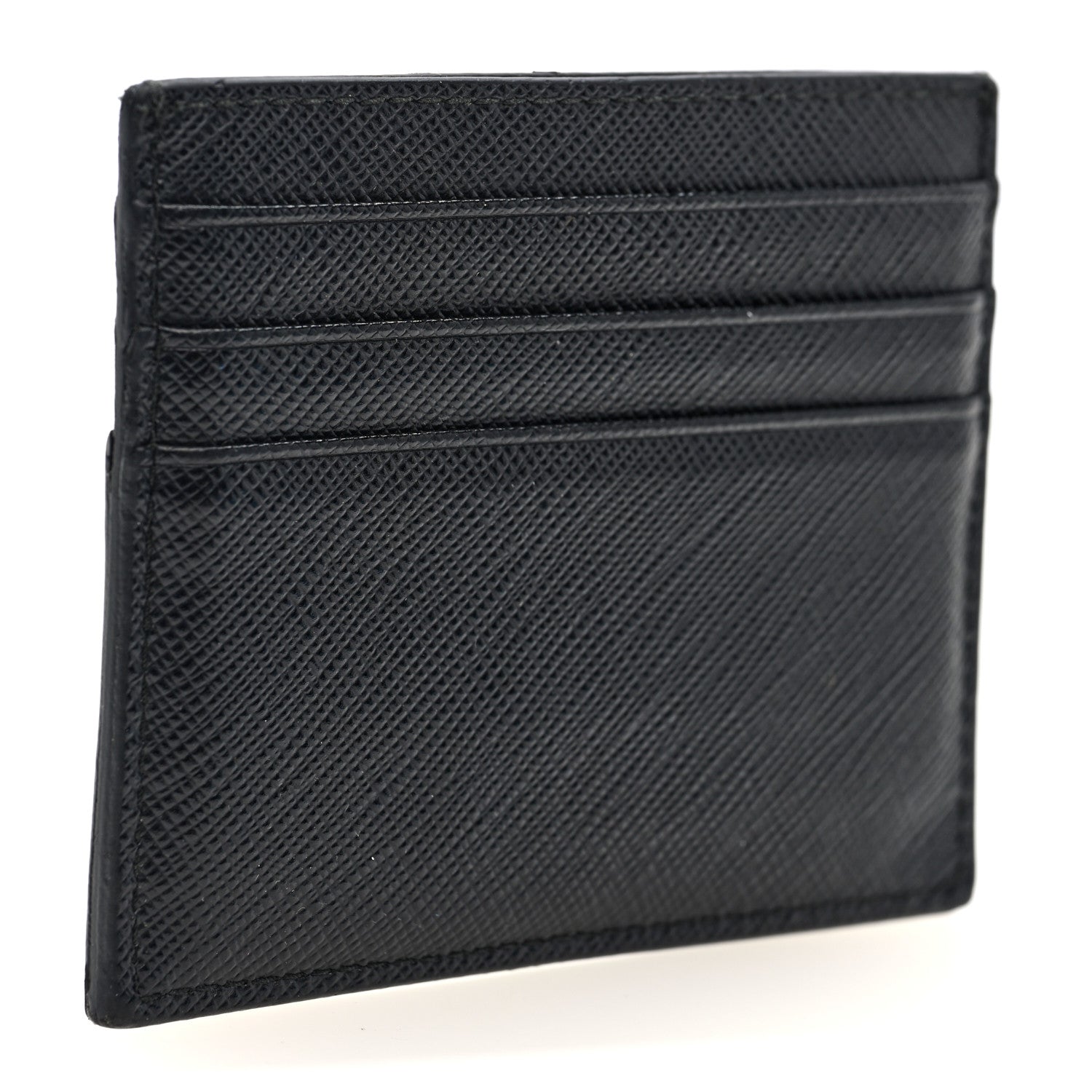 Prada Saffiano Metal Logo Card Case Black 3 of 6