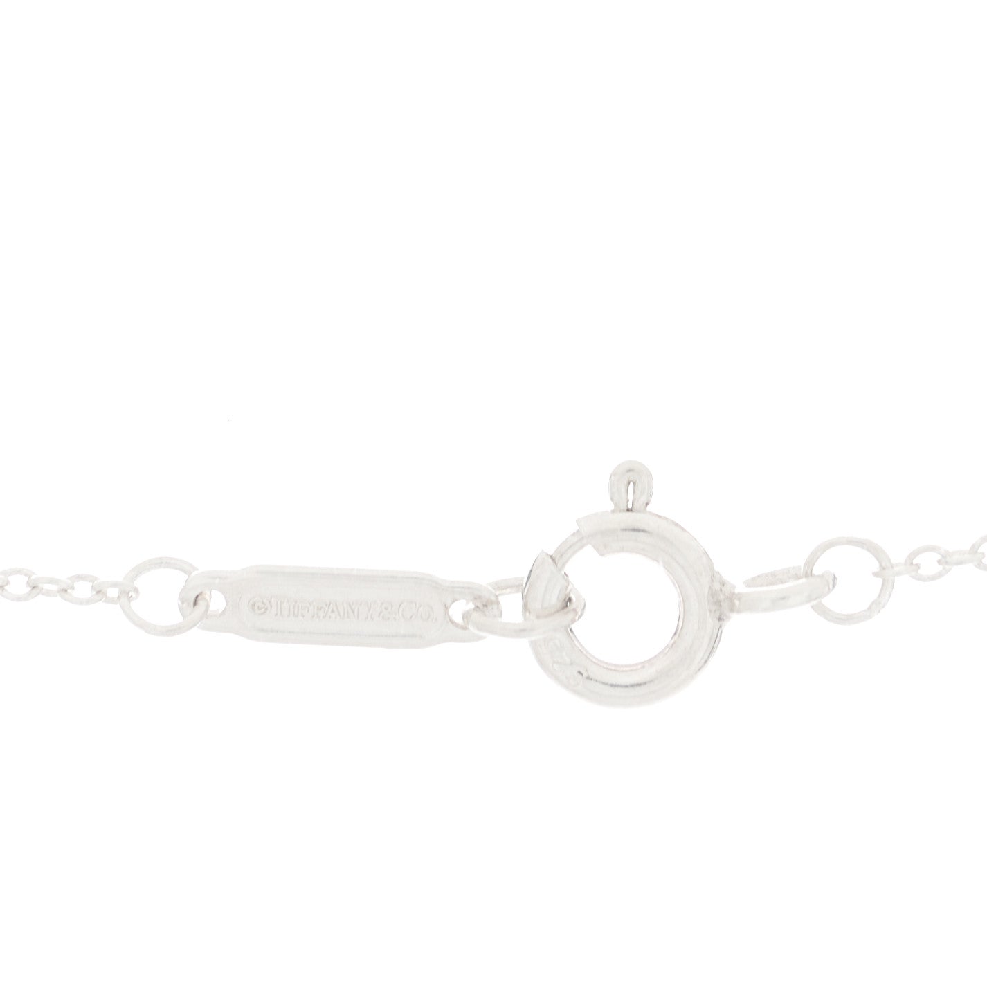 Tiffany Sterling Silver Letter T Disc Pendant Necklace 3 of 5