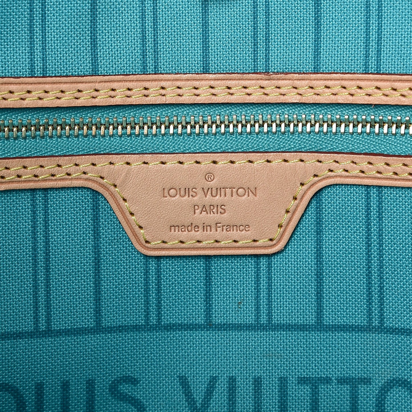 Monogram V Neverfull MM Turquoise
