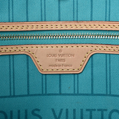 Louis Vuitton Monogram V Neverfull MM Turquoise 7 of 8