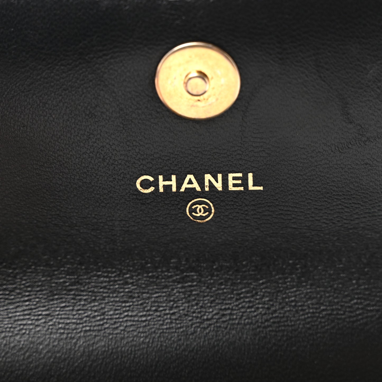 Lambskin Quilted Mini Metal Top Handle Flap Clutch With Chain  Black