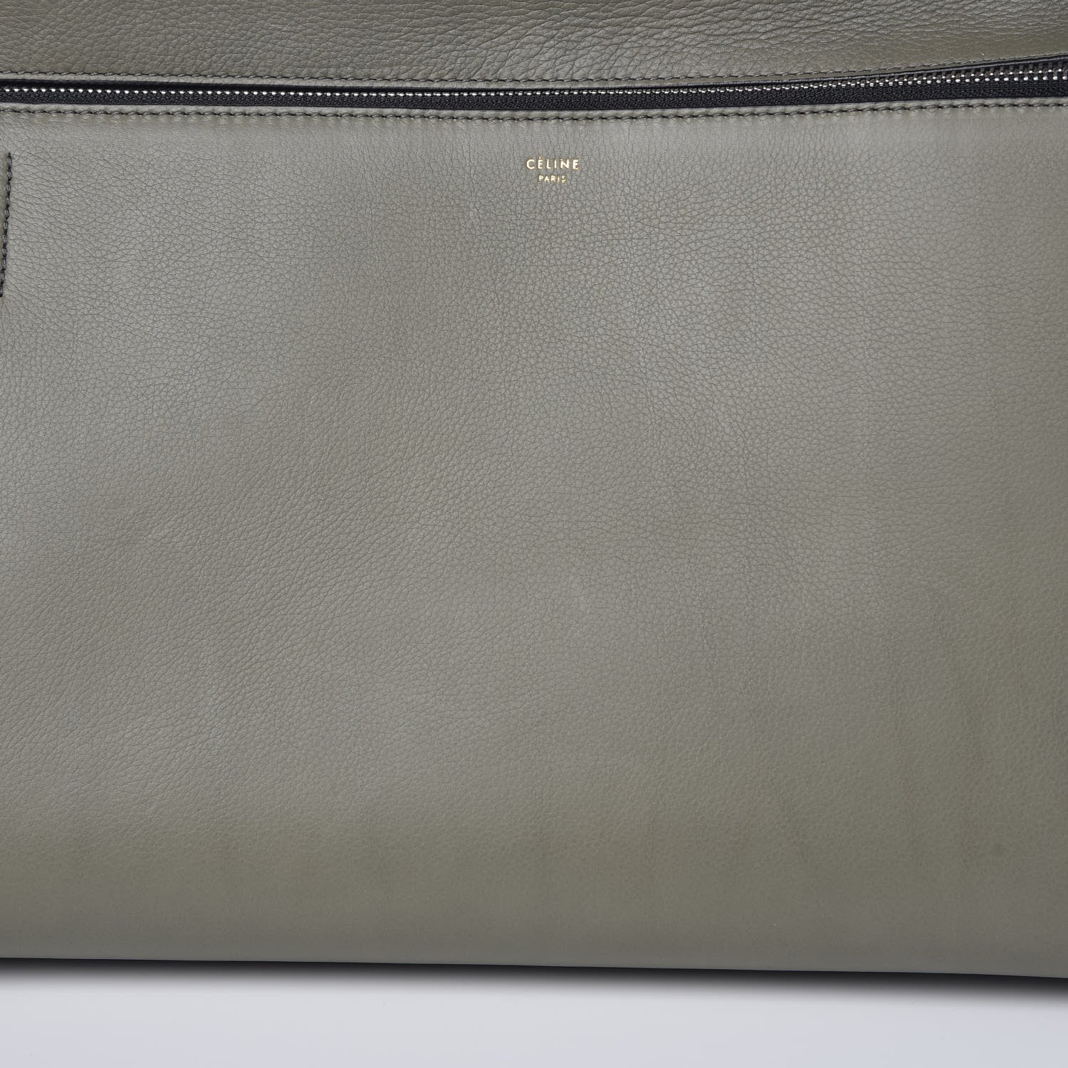 Celine Calfskin Medium Edge Shoulder Bag Khaki 8 of 10