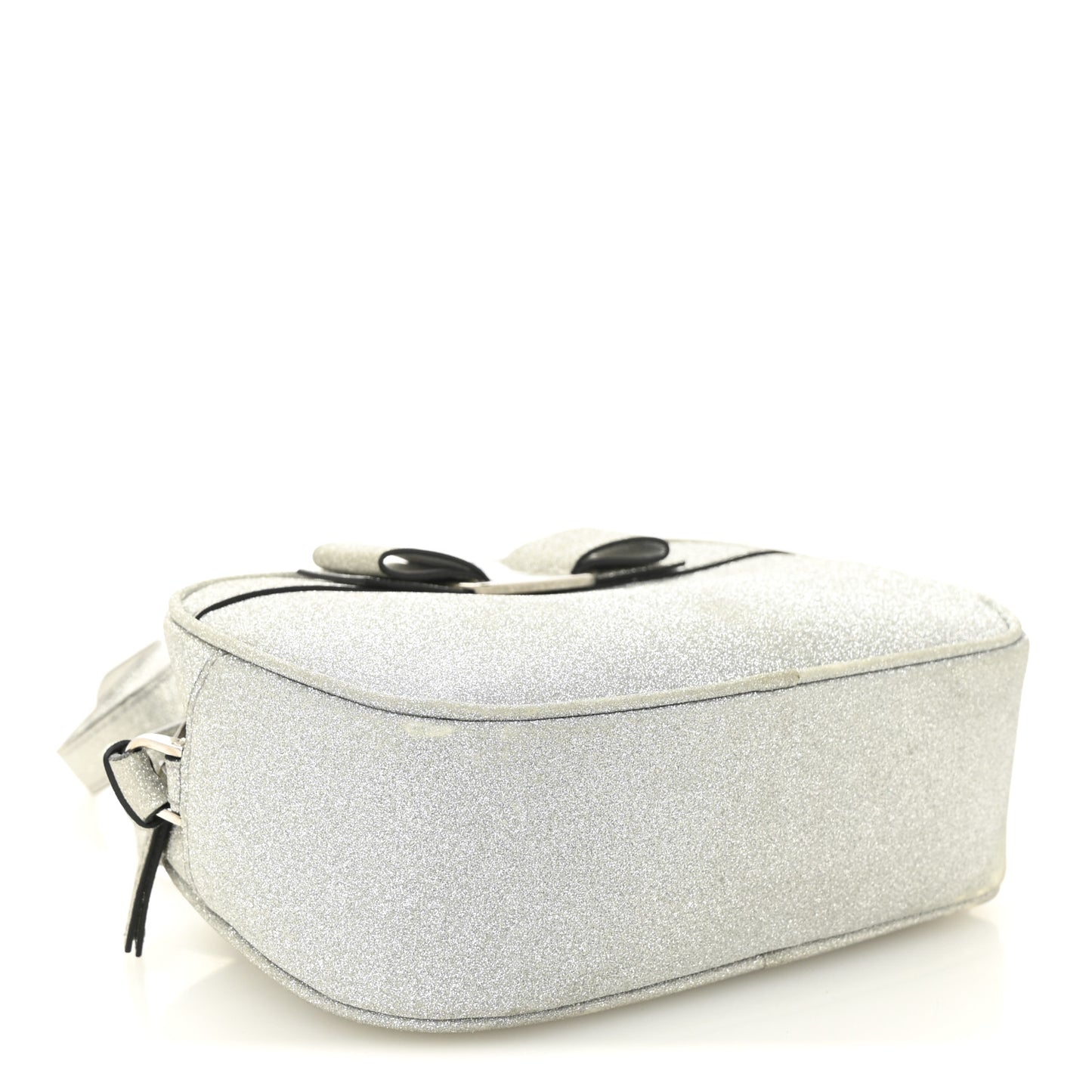 Rainbow Glitter Vara Bow Camera Bag Silver