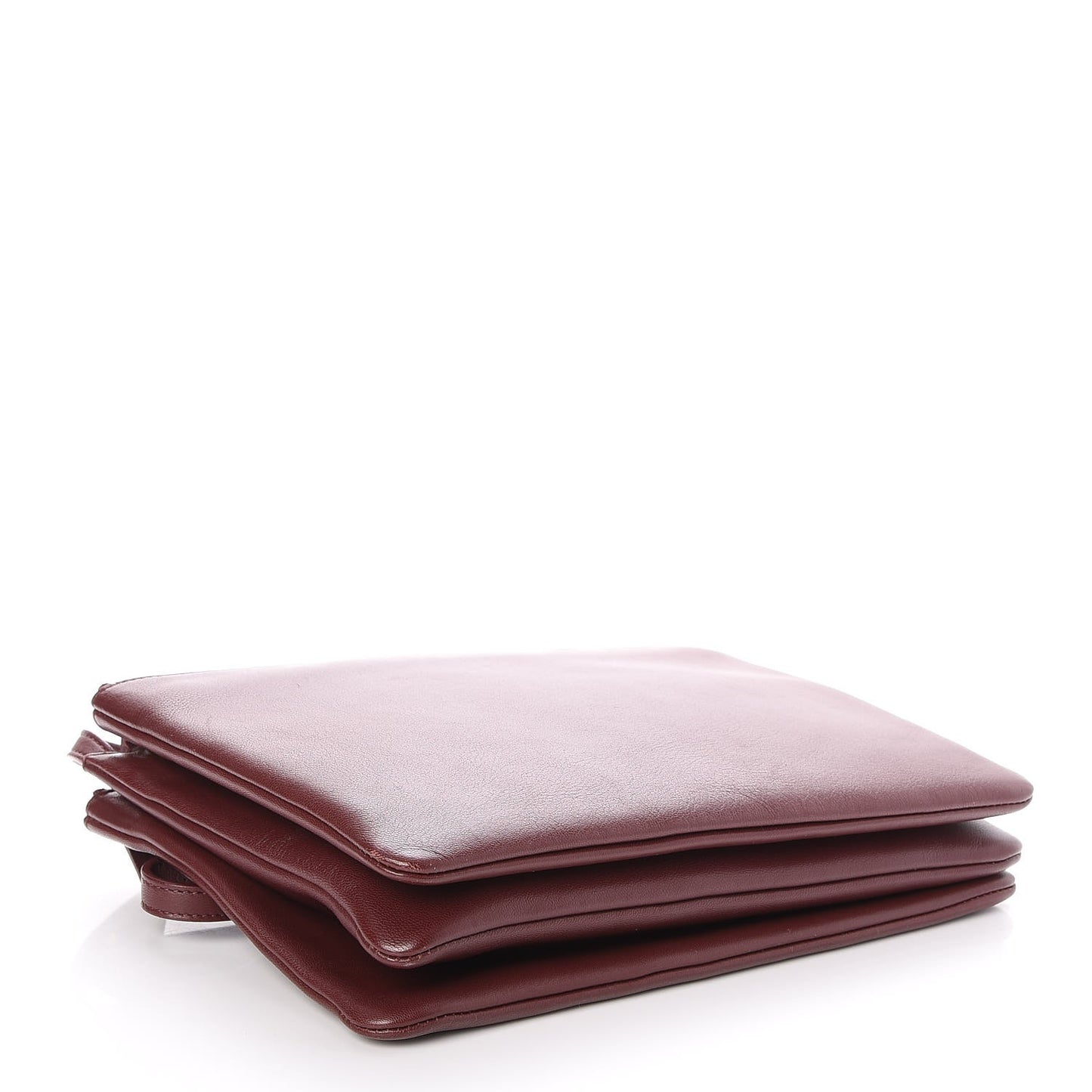 Lambskin Large Trio Crossbody Bag Burgundy