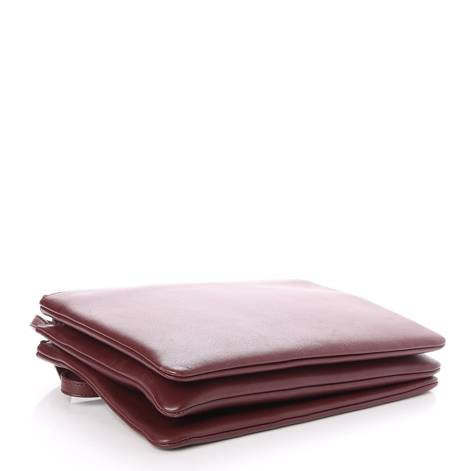 Celine Lambskin Large Trio Crossbody Bag Burgundy 4 of 7