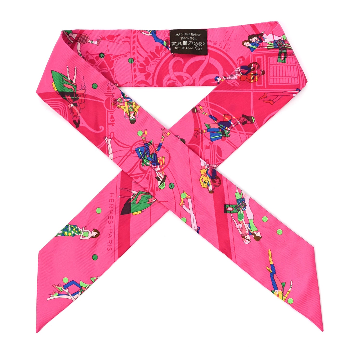Silk Ex-Libris Les Parisie Twilly Rose Indien Vert Bleu