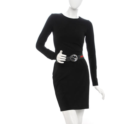 Gucci Canvas Web Interlocking G Belt 110 44 Black 2 of 6