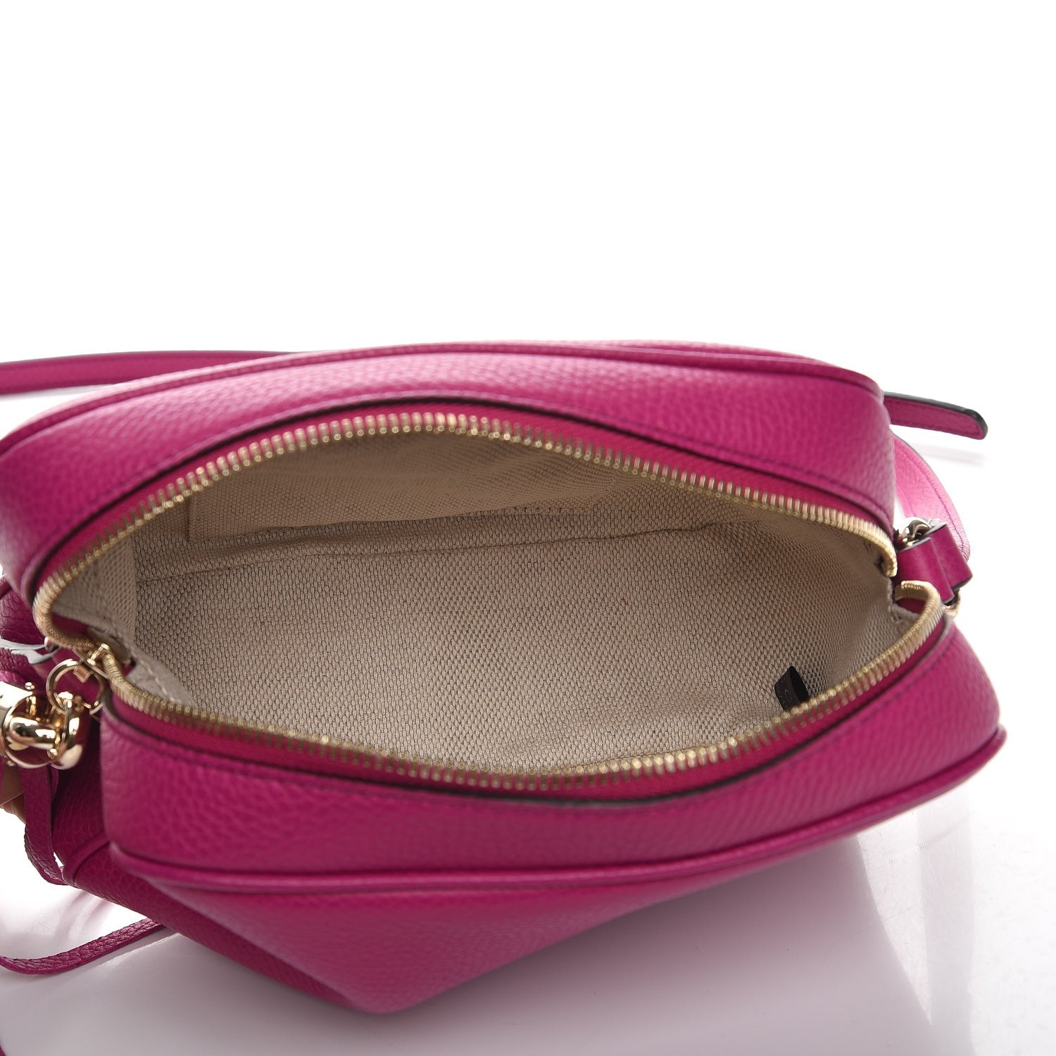Gucci Pebbled Calfskin Small Soho Disco Bag Bright Bougainvillea 5 of 7