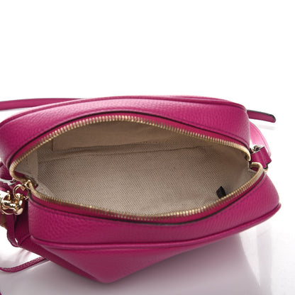 Gucci Pebbled Calfskin Small Soho Disco Bag Bright Bougainvillea 5 of 7