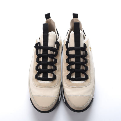 Chanel Fabric Calfskin Suede CC Sneakers 41 Beige 6 of 10