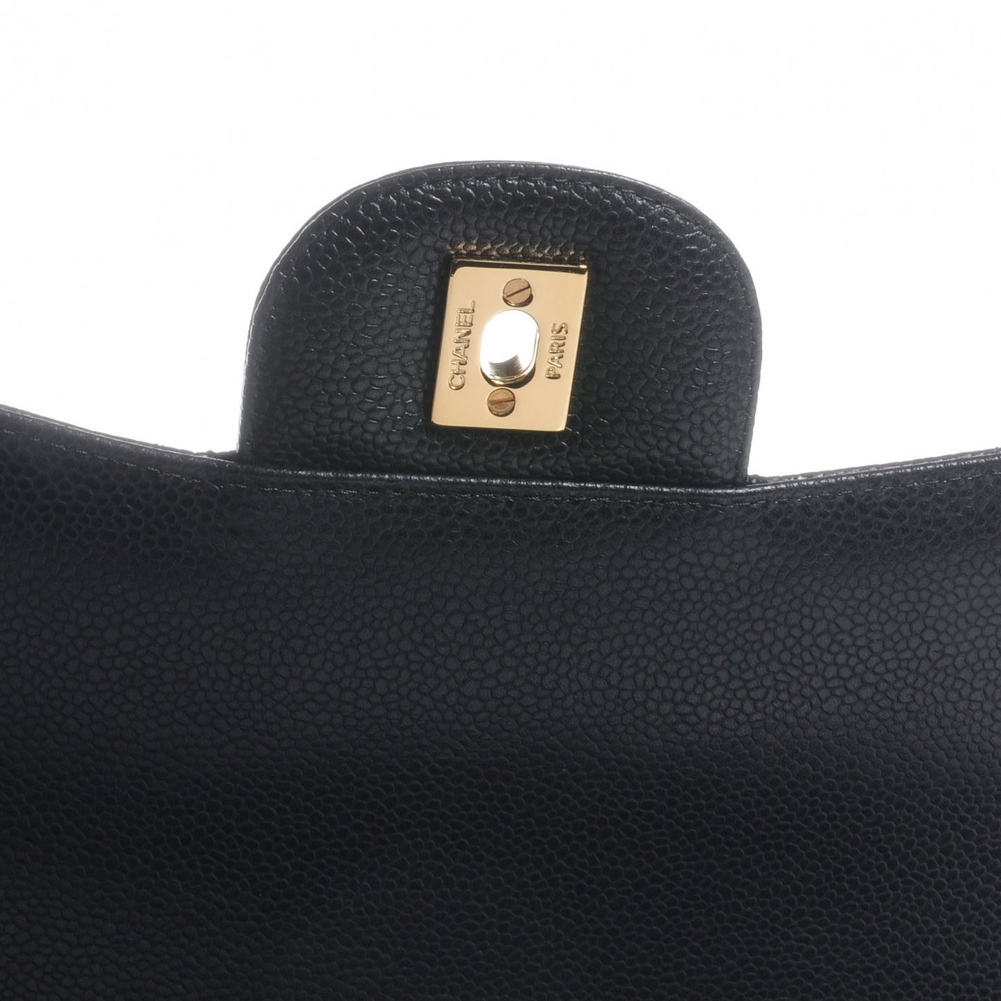 Caviar Quilted Maxi Double Flap Black