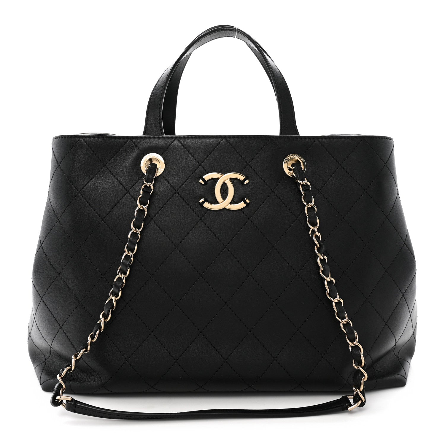 Chanel Calfskin Large Serial Shopper Tote Black 1 of 10