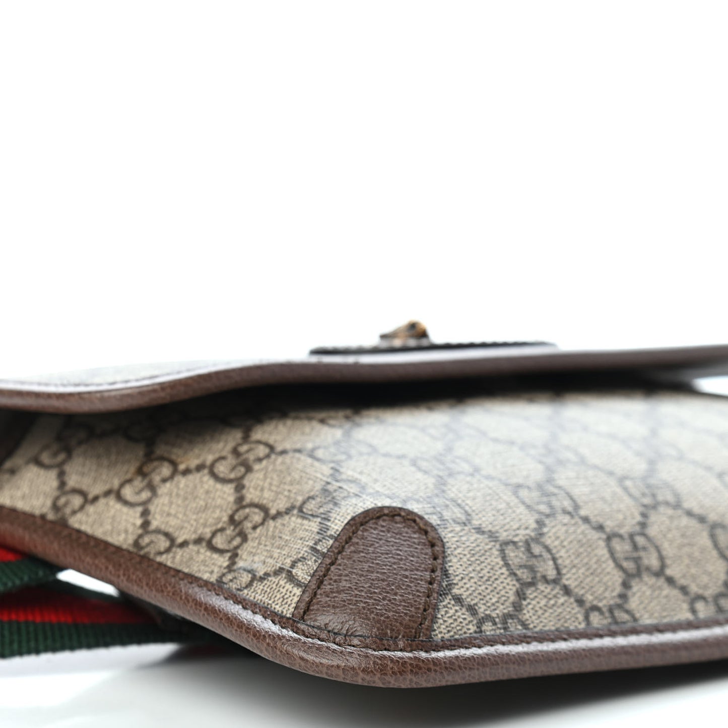 GG Supreme Monogram Neo Vintage Web Belt Bag Brown