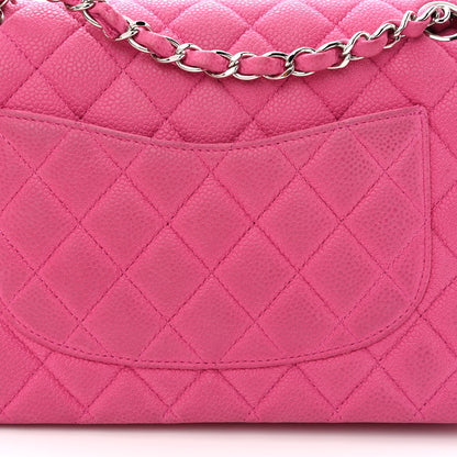 Chanel Iridescent Caviar Quilted Medium Double Flap Pink 14 of 15