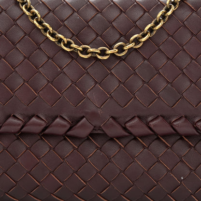 Bottega Veneta Nappa Intrecciato Baby Olimpia Shoulder Bag Dark Barolo 9 of 14
