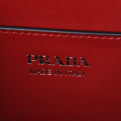 Prada Saffiano Cuir Calfskin Monochrome Patches Envelope Flap Chain Shoulder Bag Fuoco 6 of 9