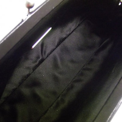 Prada Satin Logo Evening Bag Black 6 of 9