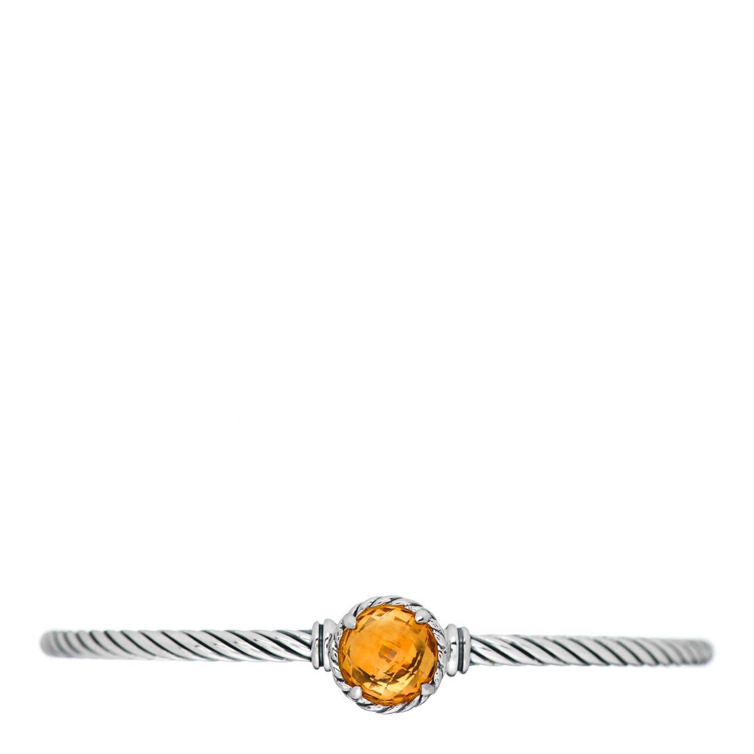 David Yurman Sterling Silver Citrine 3mm Chatelaine Bracelet 1 of 4
