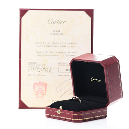 Cartier 18K Pink Gold Diamond 2.6mm LOVE Paved Band Ring 52 6 5 of 5