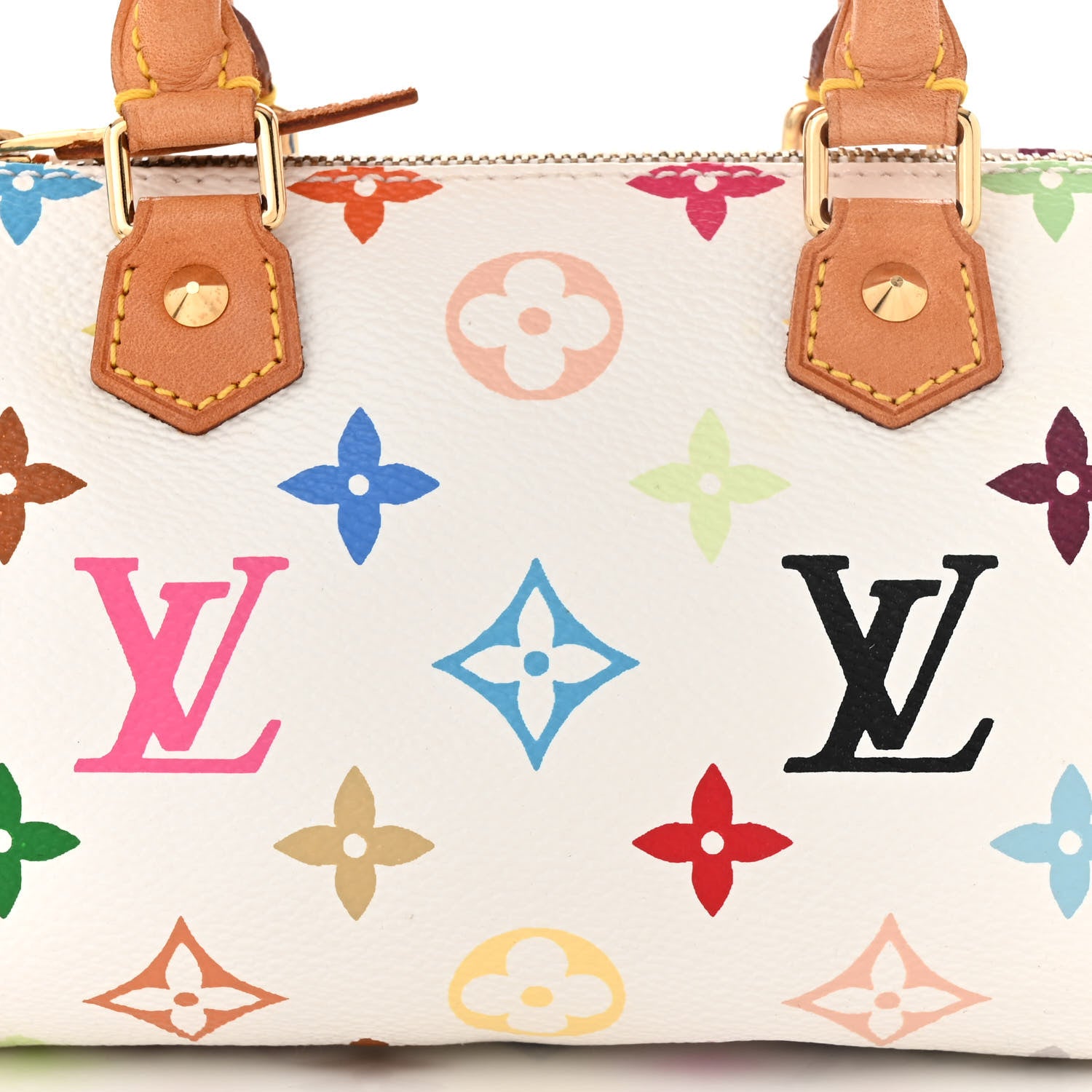 Louis Vuitton Monogram Multicolor Mini Sac HL Speedy White 7 of 9