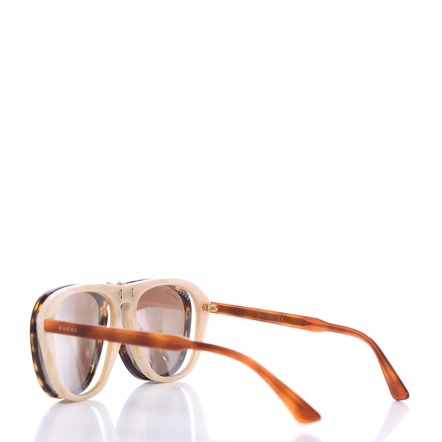 Gucci Acetate Flip Up Sunglasses GG0087S Tortoise 7 of 9