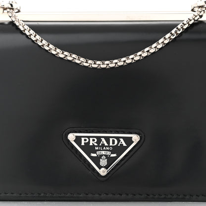 Prada Spazzolato Chain Card Holder Wallet Black 8 of 10