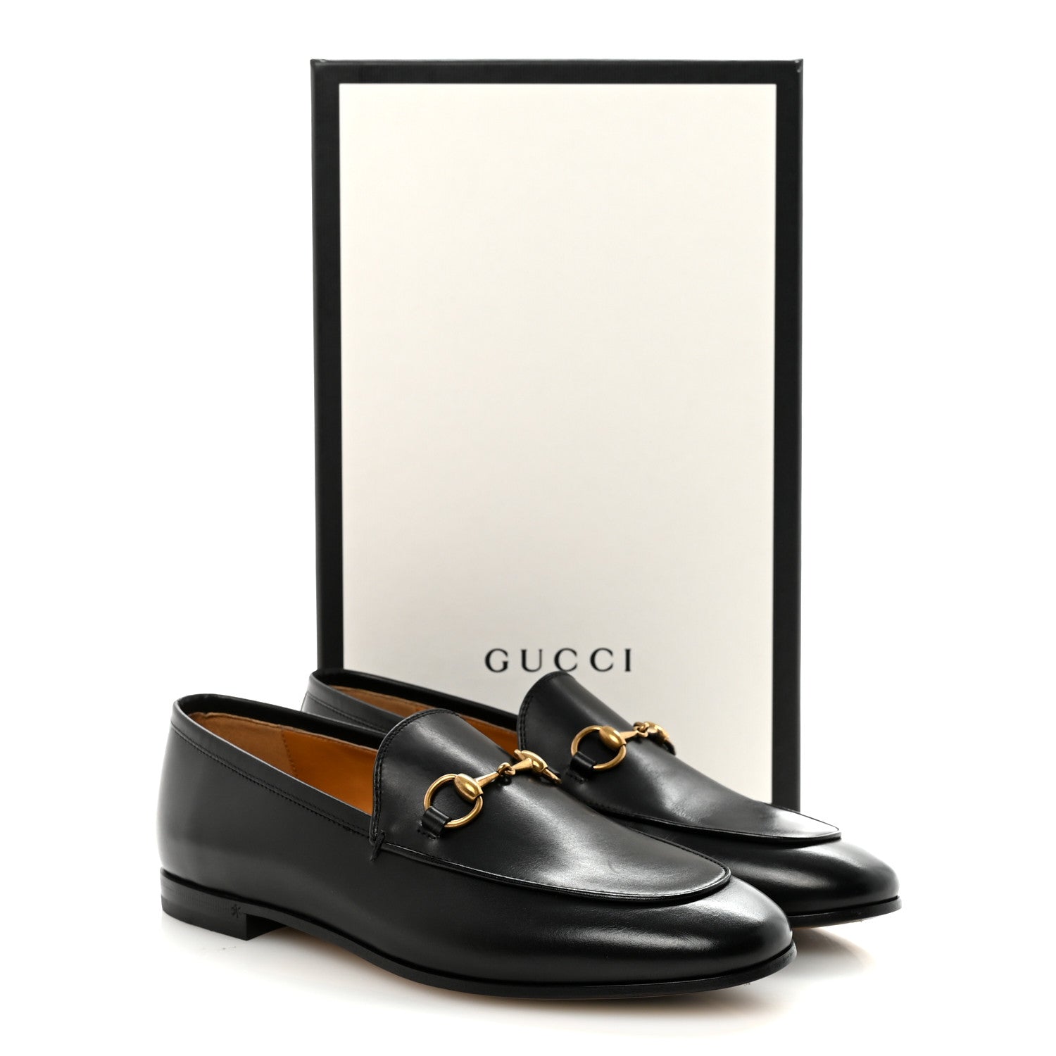 Gucci Betis Glamour Calfskin Womens Jordaan Loafers 37 Black 10 of 10