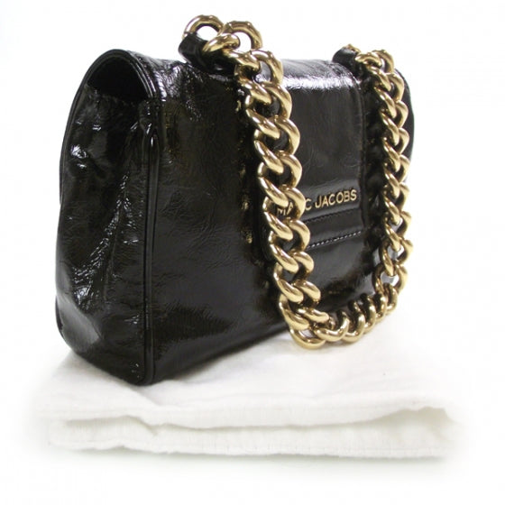 Marc Jacobs Textured Patent Chain Bag Black 3 of 8