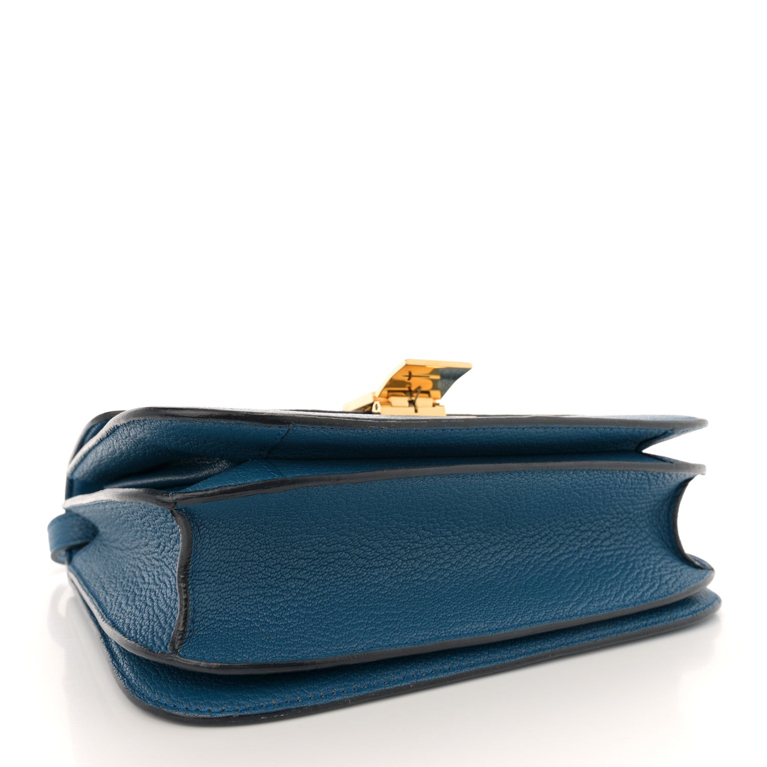 Celine Goatskin Medium Classic Box Flap Bag Deepsea 4 of 15