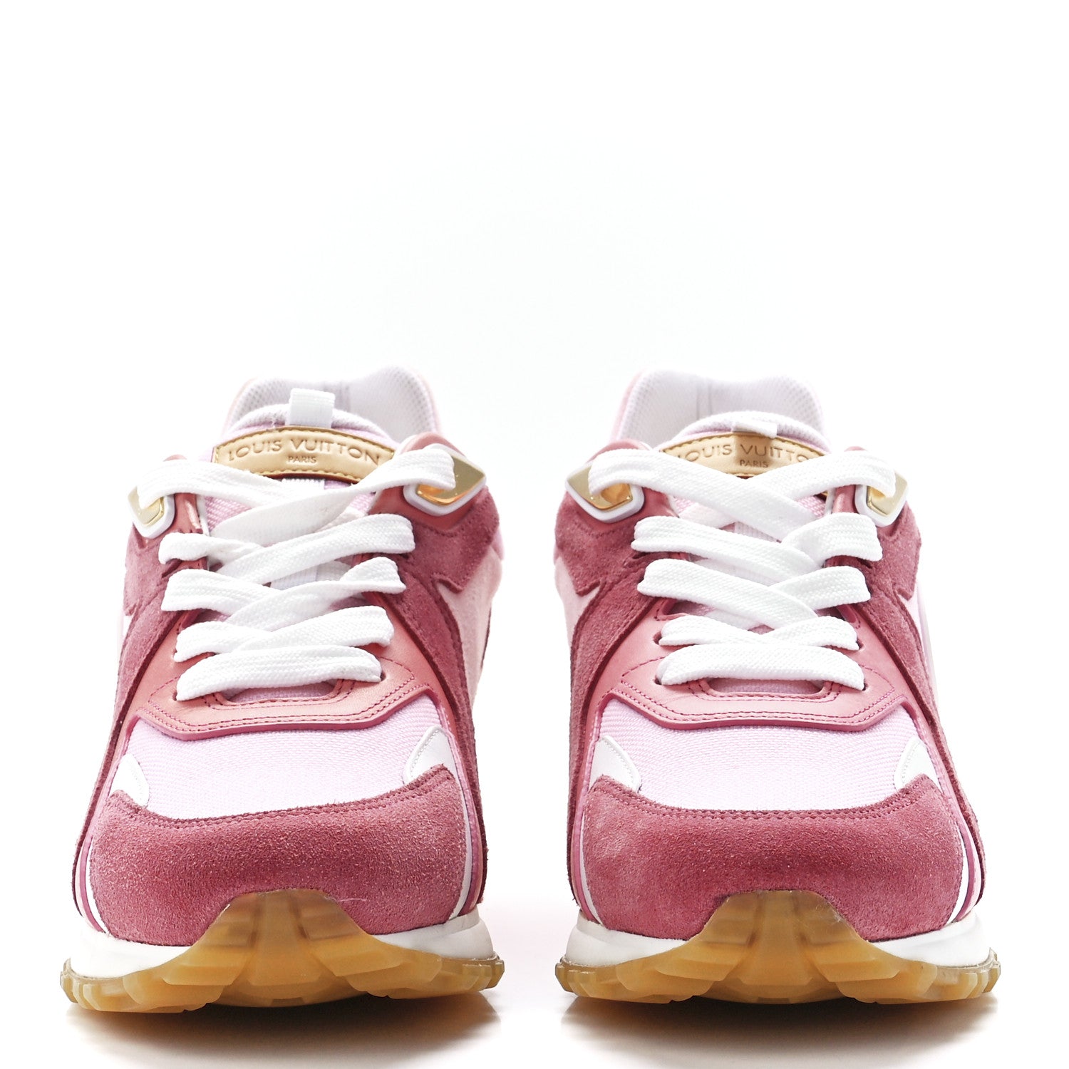 Louis Vuitton Suede Calfskin Run Away Sneakers 36.5 Pink 4 of 18