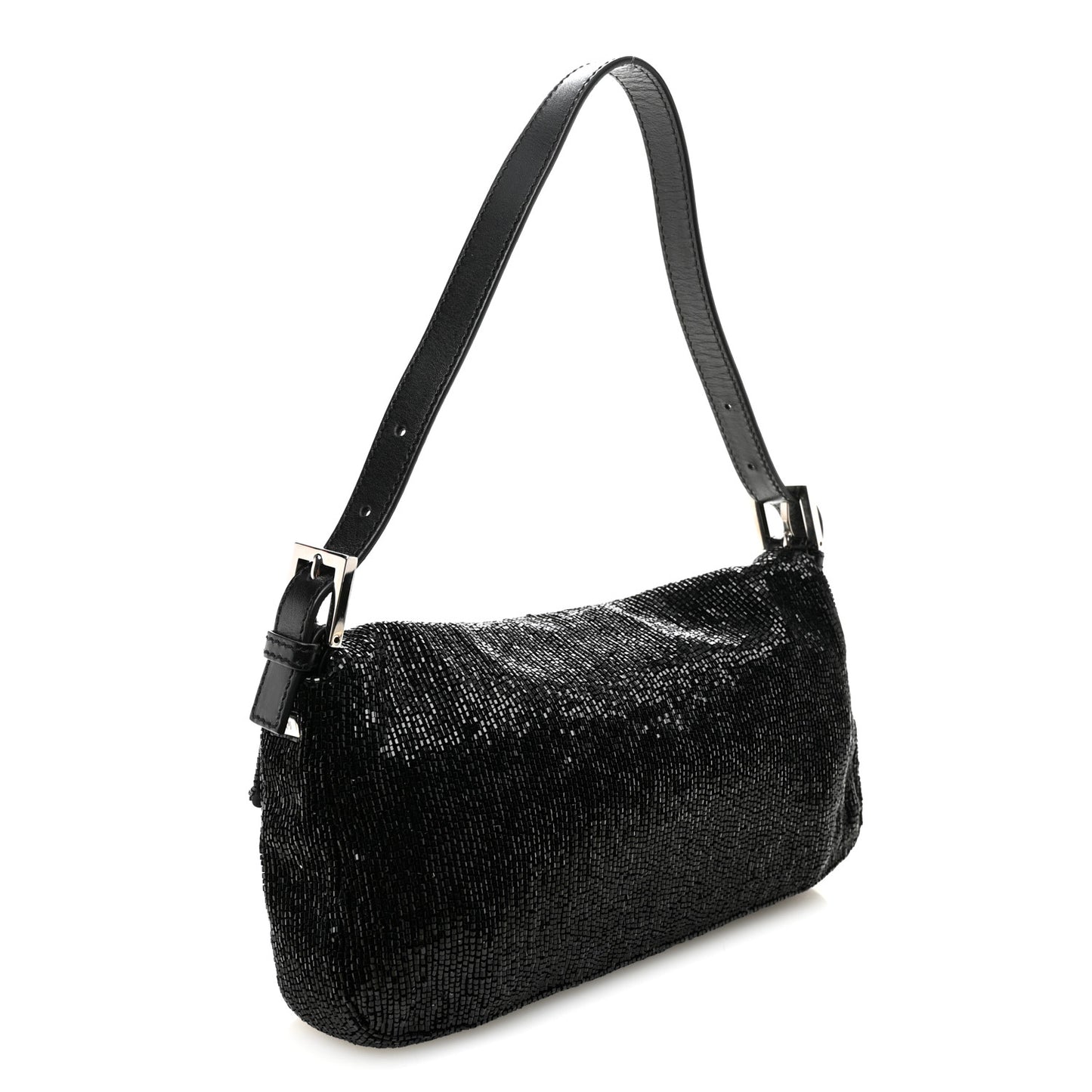Sequin Beaded Baguette Black