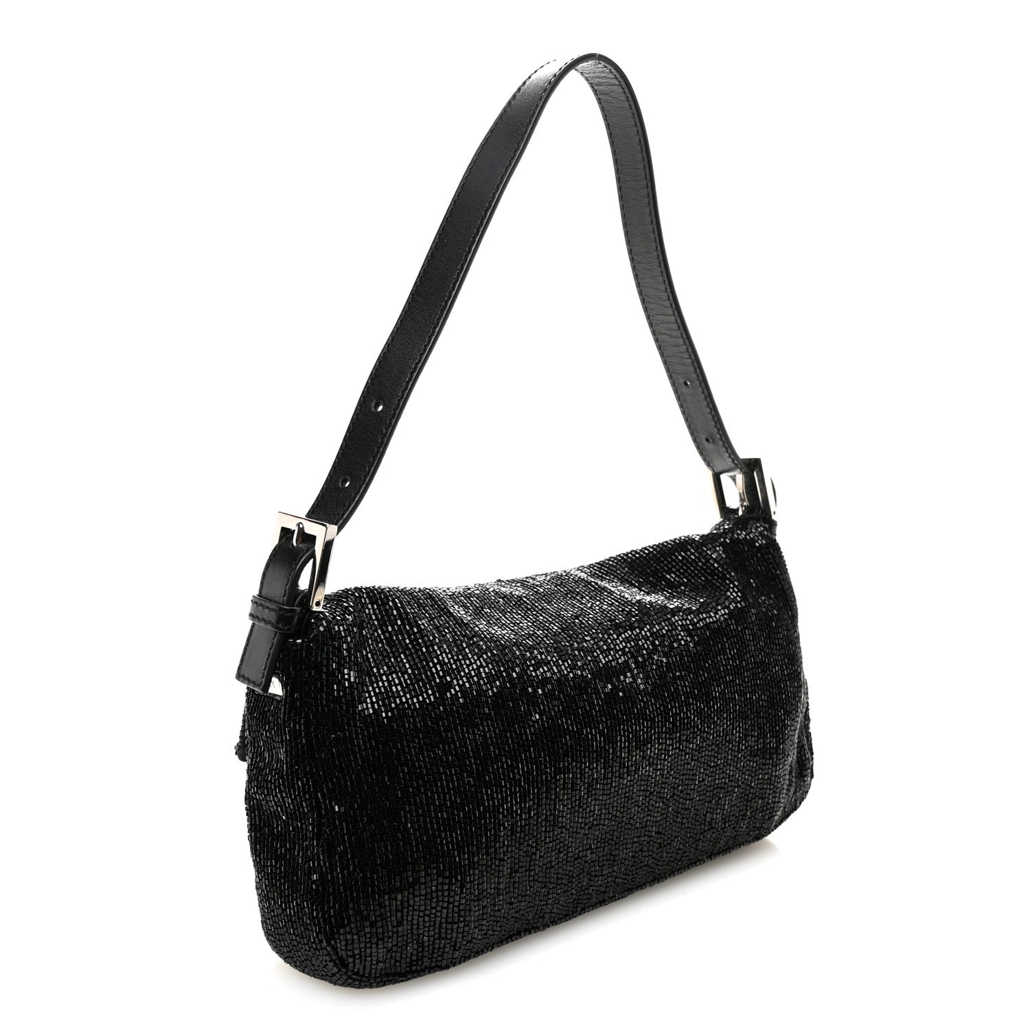 Fendi Sequin Beaded Baguette Black 4 of 12